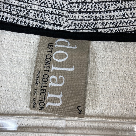 Anthro Dolan Left Coast | Sheridan Off-White Black Open Front Jacket Blazer S - Picture 3 of 5